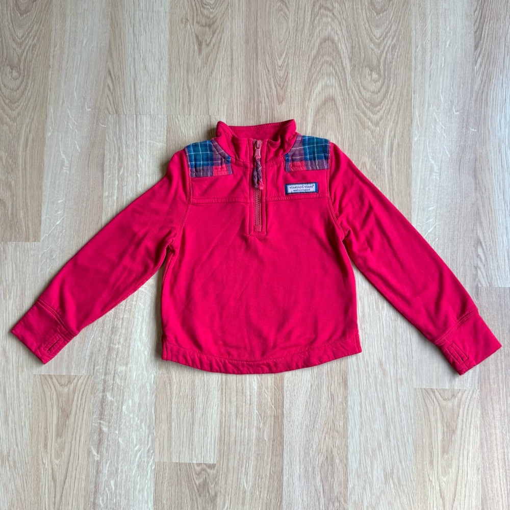 EUC Vineyard Vines Toddler Boy Dreamcloth Shep Shirt-Red with Tartan Plaid